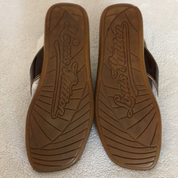 Louis Vuitton Authentic ladies sandals! Dust Bag! Vintage! brown/tan! 37 1/2 - Picture 12 of 15